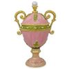 5.5" Amphora Pink Enamel Faberge Inspired Egg Figurine