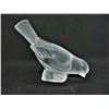 Signed Lalique Crystal Sparrow Bird Figurine