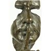 Image 3 : SILENCE Abstract Bronze Mask Sculpture 18" x 8"