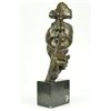 Image 5 : SILENCE Abstract Bronze Mask Sculpture 18" x 8"