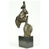 Image 6 : SILENCE Abstract Bronze Mask Sculpture 18" x 8"