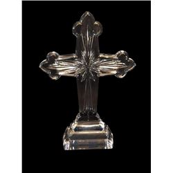 Pressed Glass Standing Crucifix Alter Cross