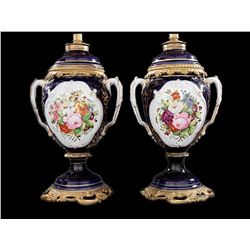 Pair of Bronze-Mounted Paris Porcelain Vases