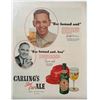 Image 1 : 1947 Carling's Red Cap Ale, Jack Kramer Tennis Magazine Ad