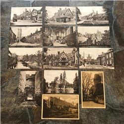 Set of Early 1900's Travel Postcards of Warwick England