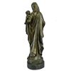 Image 9 : Bronze Statue of Virgin Mary w/ Baby Jesus 23" x 8"