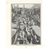 Early 20thc English Edwardian Book Plate Print, Ascot Sunday, River Thames
