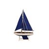 Image 1 : Wooden It Floats 12" - Blue Floating Sailboat Model with Blue Sails