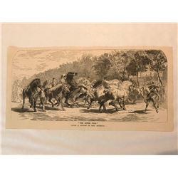 19thc Wood Engraving, After Bonheur The Horse Fair