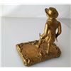 Image 4 : Late 19thc Victorian Gold Gilded Bronze Figure of a Squire, Country Gentleman