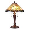 Image 1 : "INEZ" Tiffany-style 2 Light Mission Table Lamp 16" Shade
