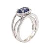 Image 4 : 3.23 ctw Sapphire and Diamond Ring - Platinum
