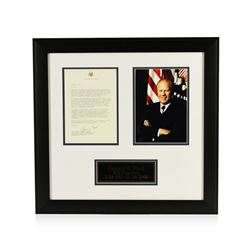 Gerald R. Ford Signed Letter Display PSA Certified