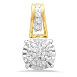 14k Gold 0.09CTW Diamond Pendant, (I1-I2/G-H)