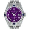 Image 1 : Rolex Ladies Stainless Steel Purple Diamond & Sapphire Datejust Wristwatch