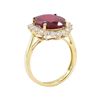 Image 4 : 9.18 ctw Ruby and Diamond Ring - 14KT Yellow Gold