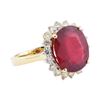 Image 1 : 9.85 ctw Ruby and Diamond Ring - 14KT Yellow Gold