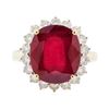 Image 2 : 9.85 ctw Ruby and Diamond Ring - 14KT Yellow Gold