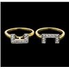 Image 5 : 0.50 ctw Diamond Interlocking Rings - 14KT Yellow Gold