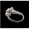Image 3 : 14KT White Gold 0.95 ctw Sapphire and Diamond Ring