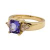 Image 1 : 1.91 ctw Tanzanite and Diamond Ring - 14KT Yellow Gold