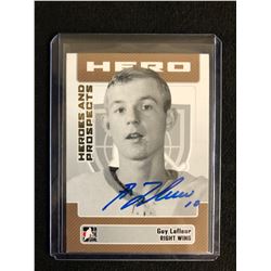 GUY LAFLEUR SIGNED ITG HEROES & PROSPECTS HOCKEY CARD