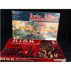 VINTAGE BOARD GAME LOT (AXIS & ALLIES/ RISK THE WORLD STRATEGY GAME)