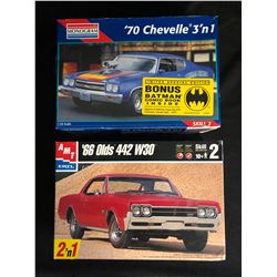 1:24 SCALE UNASSEMBLED MODEL KITS LOT (1970 CHEVELLE/ 1966 OLDS)