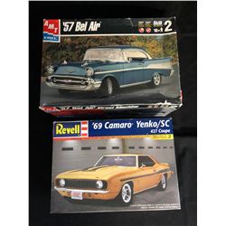 1:25 SCALE UNASSEMBLED MODEL KITS LOT (1957 BEL AIR/ 1969 CAMARO)