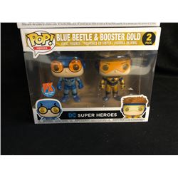 FUNKO POP! SUPER HEROES BLUE BEETLE & BOOSTER GOLD 2 PACK