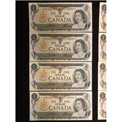 1973 $1 UNCIRCULATED SEQUENTIAL CANADIAN BANK NOTES