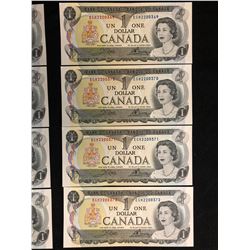 1973 $1 UNCIRCULATED SEQUENTIAL CANADIAN BANK NOTES
