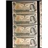 Image 1 : 1973 $1 UNCIRCULATED SEQUENTIAL CANADIAN BANK NOTES