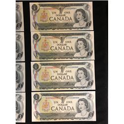 1973 $1 UNCIRCULATED SEQUENTIAL CANADIAN BANK NOTES