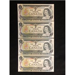 1973 $1 UNCIRCULATED SEQUENTIAL CANADIAN BANK NOTES