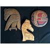 Image 1 : NATIVE ART CARVINGS LOT (ARTISTS -  A. HUNT/ GILBERT SMITH)