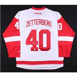 HENRIK ZETTERBERG SIGNED RED WINGS JERSEY (JSA COA)