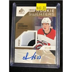 2018-19 Sp Game Used Inked Rookie Sweaters Andrei Svechnikov Patch (27/49)