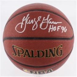 George Gervin Signed NBA Basketball Inscribed "HOF 96" (Schwartz COA)