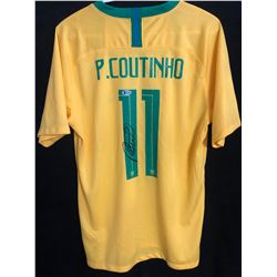 Philippe Coutinho Signed Brazil Jersey (Beckett COA)
