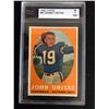 Image 1 : 1958 TOPPS #22 JOHNNY UNITAS (7 NM)