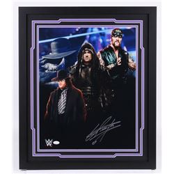 The Undertaker Signed WWE 22x26 Custom Framed Photo Display (JSA COA)