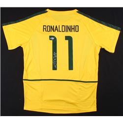 Ronaldinho Signed Brazil Jersey Inscribed "Rio" (Beckett COA)