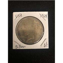 1924 USA PEACE SILVER DOLLAR