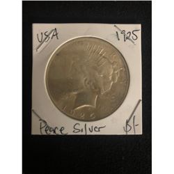 1925 USA PEACE SILVER DOLLAR