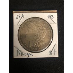 1921 USA MORGAN SILVER DOLLAR