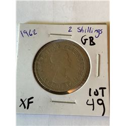 1962 Great Britain 2 Shillings Extra Fine Grade
