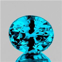 NATURAL TOP ELECTRIC BLUE ZIRCON 3.92 Ct - FL