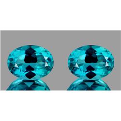 Natural Apatite Paraiba Blue Pair 7 x 5 mm - VVS