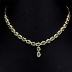 Natural Stunning Columbian Emerald Necklace